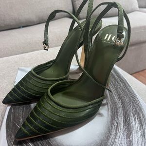 Olive green JLO heels